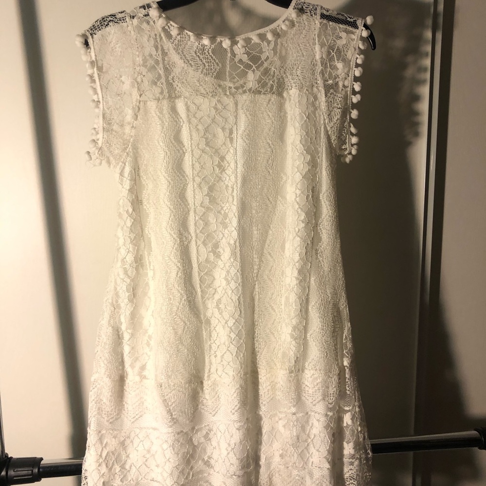 White lace dress